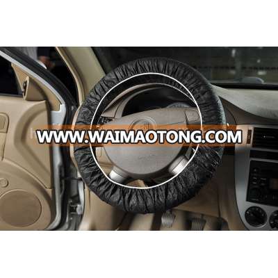 disposable black/white/blue non woven car steering wheel cover